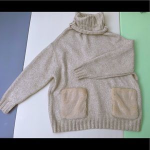 Zara oversized knit sweater turtleneck